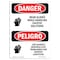 Signmission OSHA Sign, Wear Gloves Caustic Solutions Bilingual, 10in X 7in Rigid Plastic, 7" W, 10" H, Spanish OS-DS-P-710-VS-1611 - alternate 1